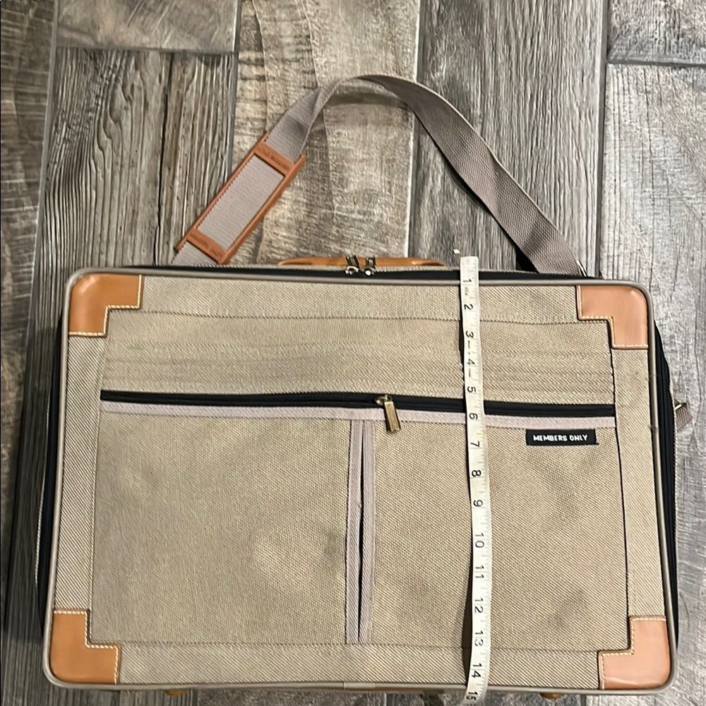 Vintage Member’s Only Men's Beige and Brown luggage